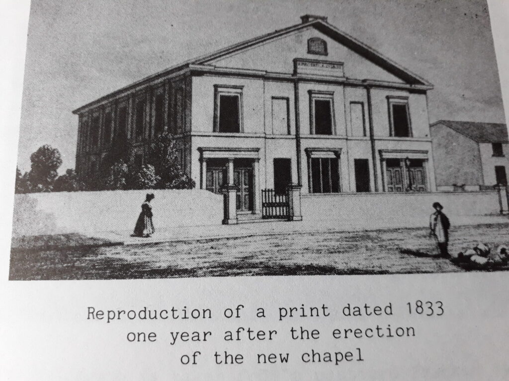Reproduction of imaged dated 1833 after erection of new independent chapel