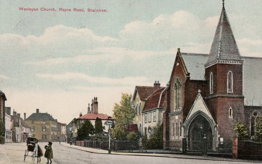 Image of Rayne Road Methodist church around 1870