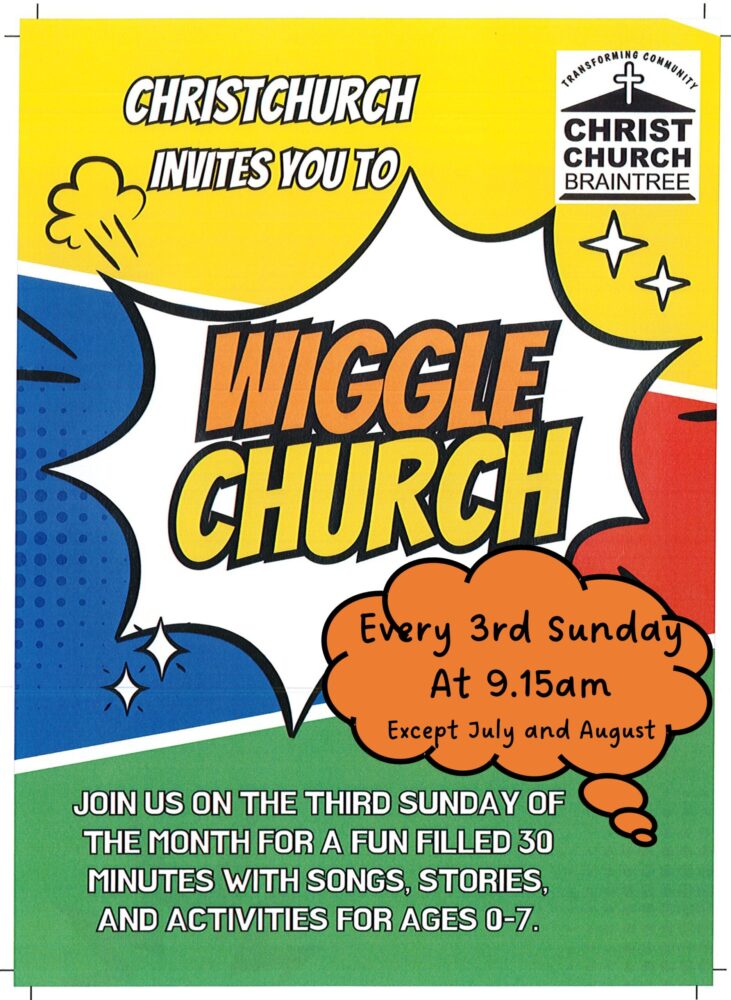 Wiggle Church, every 3rd Sunday at 9.15am